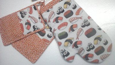 SET SUSHI, PRESINE E GUANTO FORNO CON FANTASIA SUSHI SET SUSHI, PRESINE E GUANTO FORNO CON FANTASIA SUSHI