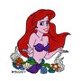 Ariel La sirenetta file di ricamo, Ariel the little mermaid embroidery design. INSTANT DOWNLOAD zip + pdf