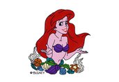 Ariel La sirenetta file di ricamo, Ariel the little mermaid embroidery design. INSTANT DOWNLOAD zip + pdf
