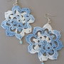 Orecchini "Crochet" azzurro melange
