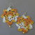 Orecchini "Crochet" arancio melange