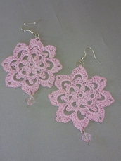 Orecchini "Crochet" rosa