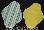 salvaslip impermeabile lavabile (strisce verdi) / waterproof  AIO cloth pantyliner