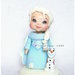 Cake topper Frozen Elsa e Olaf per nascita battesimo compleanno bimba