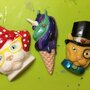 GATTI O GELATO UNICORNO - Collana, spilla o portachiavi Gatto, Gatta, Unicorno