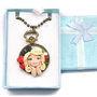 Collana Alice in Wonderland su cammeo fimo dolls necklace clay Kawaii