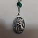 Collana rosario angelico in malachite.  San Michele Arcangelo 