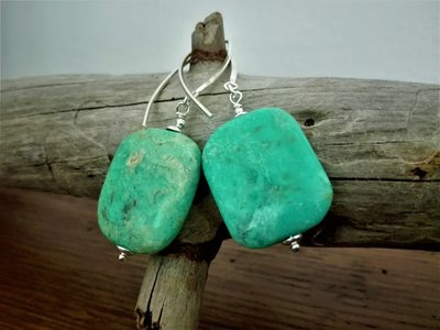 ORECCHINI IN CRISOPRASIO E ARGENTO ORECCHINI IN CRISOPRASIO E ARGENTO
