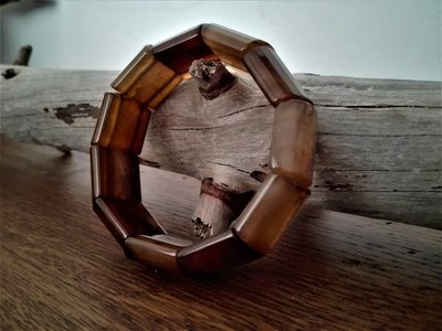 BRACCIALE IN AGATA BRUNA SFACCETTATA BRACCIALE IN AGATA BRUNA SFACCETTATA