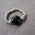 anello argento e onice nera