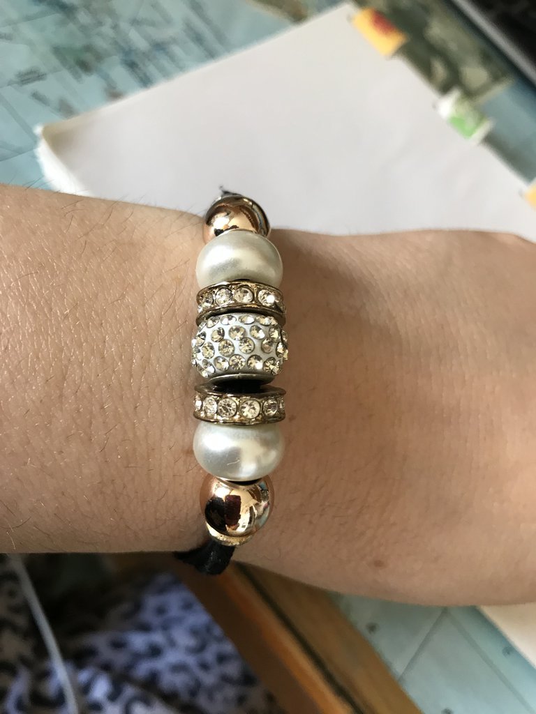 Bracciale Con Charms 10 Buoni Propositi - Catena Con Perlina In Acciaio Ipoallergenico, Gioiello Donna