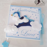 Album guestbook battesimo unicorno arcobaleno personalizzabile per bimbo e bimba