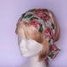 Fascia per capelli in tessuto a fantasia floreale montata su cerchietto rigido lunga 150 cm. e modellabile per diversi usi