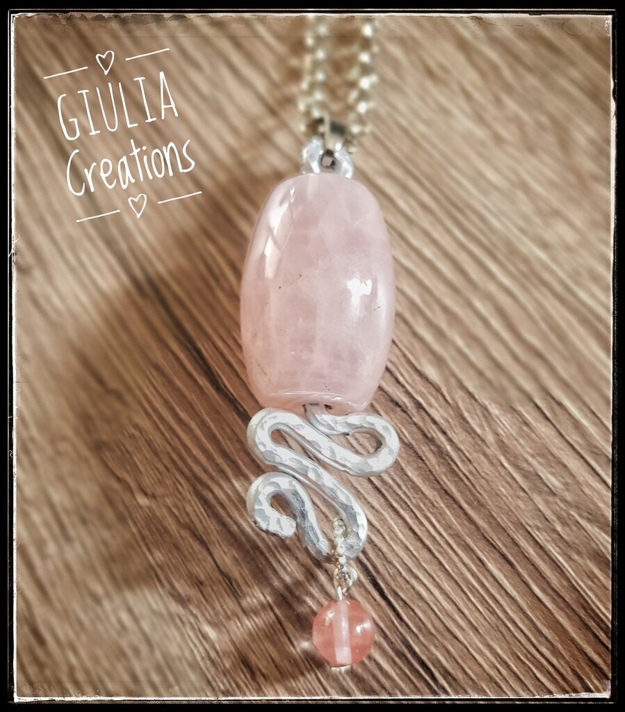 Ciondolo Pietra Cristalloterapia - Sole - QUARZO ROSA - Foto 10