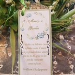 Segnalibro Matrimonio Personalizzato con pensierino