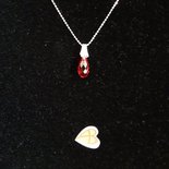 Collana/ciondolo in filo di rame e cabochon a goccia in resina ORO ... | su