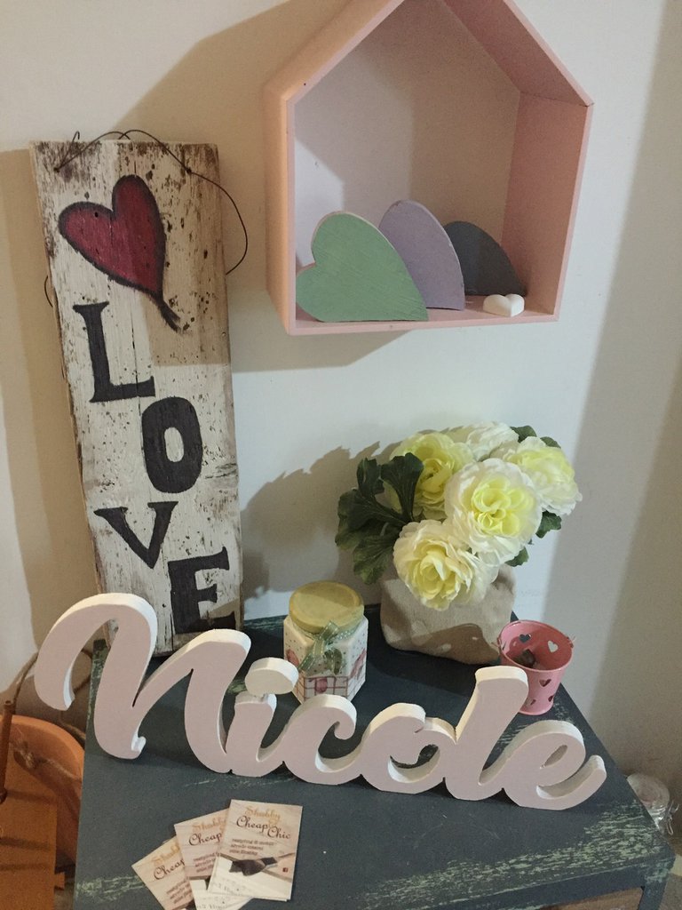 Spruchreif Cuore con scritta | cuore vintage | decorazione da parete shabby chic | cuore in legno con scritta | regalo autunno | decorazione per porta