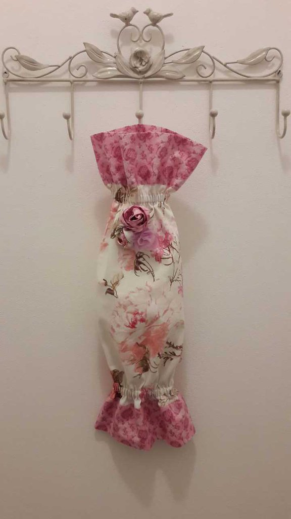HOSNYE Federa Per Cuscino 45x45 Cm | Stile Shabby Chic Con Rose Rosa E Pois, In Lino E Cotone, Per Divano E Letto
