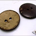 5  grandi bottoni mm.37  in cocco naturale di alta qualità 