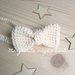 Farfallino papillon neonato/bambino - cotone avorio - uncinetto - Battesimo