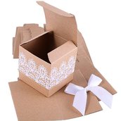 SCATOLA CARTONCINO FAI DA TE PORTA CONFETTI MATRIMONIO CARTONCINO SEGNAPOSTO COMUNIONE CRESIMA