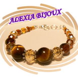Bracciale Occhio di Tigre Arcobaleno, Gioielli Bracciale Gemstone 8mm, Braccialetto Occhio di Tigre, Braccialetto Perline Rotonde Supporto Ansia per chiarezza e pace - Italia