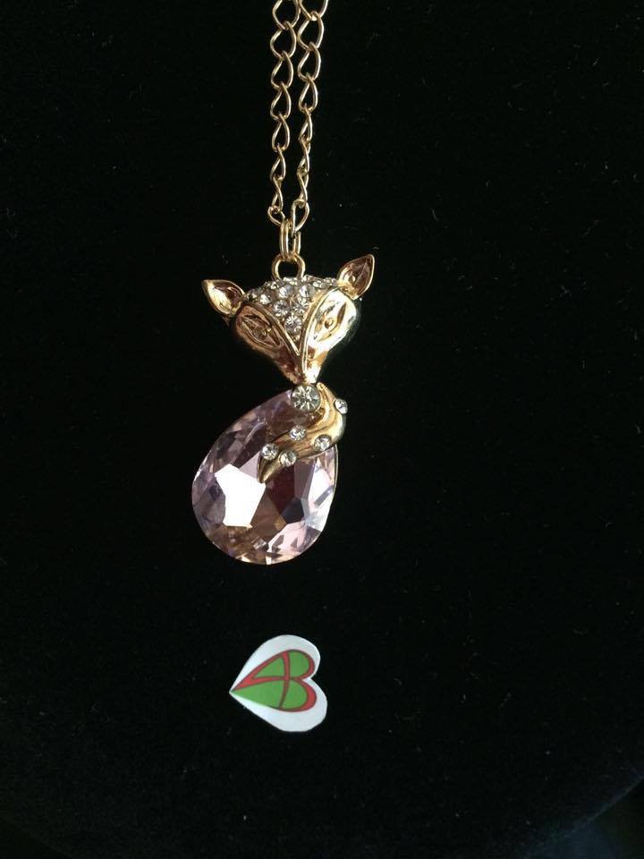Collana di volpe in acciaio inossidabile dorato, gioielli d