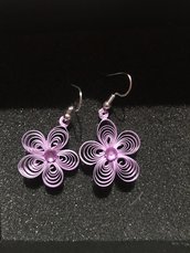 orecchini fiori lilla
