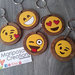 Portachiavi Emoticons / Emoji in legno