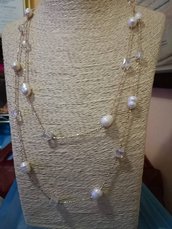 collana due giri perle barocche