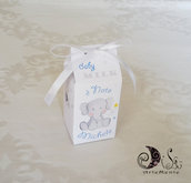 Portaconfetti nascita e battesimo milk box elelfantino per bimbo 