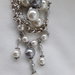 Collana lunga perle bianche e grigie 