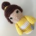 Bambola kokeshi - amigurumi giappone uncinetto