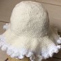 Cappello lavorato a uncinetto cotone biologico e soia