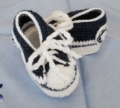 Scarpine neonato in misto lana