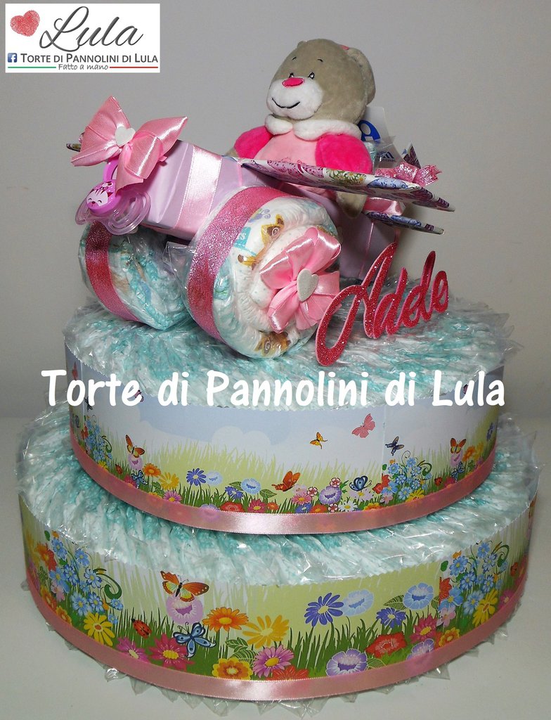 Torta Di Pannolini Ragazzo - Set Regalo Neonato Con Lenzuola E Accessori Azzurri - Foto 8