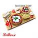 Miniature dollhouse - preparazione pizza margherita con formaggio e grattugia, pomodoro, mozzarella, basilico - idea regalo kawaii
