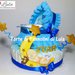 Torta di Pannolini culla carrozzina Pampers Baby Dry + bavaglino personalizzato topolino Minnie idea regalo nascita baby shower battesimo