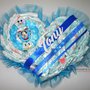 Torta di Pannolini Pampers Cuore idea regalo originale ed utile  per nascite battesimi e baby shower