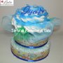 Torta di Pannolini Pampers baby dry bouquet FIORI mazzo rosa idea regalo nascita battesimo baby shower