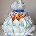 Torta di Pannolini grande mazzo fiori bouquet Pampers + bavaglino personalizzato idea regalo nascita battesimo baby shower