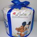 TORTA di PANNOLINI Pampers + NOME DEDICA PERSONALIZZABILE pacco regalo fiocco idea regalo nascita battesimo baby shower