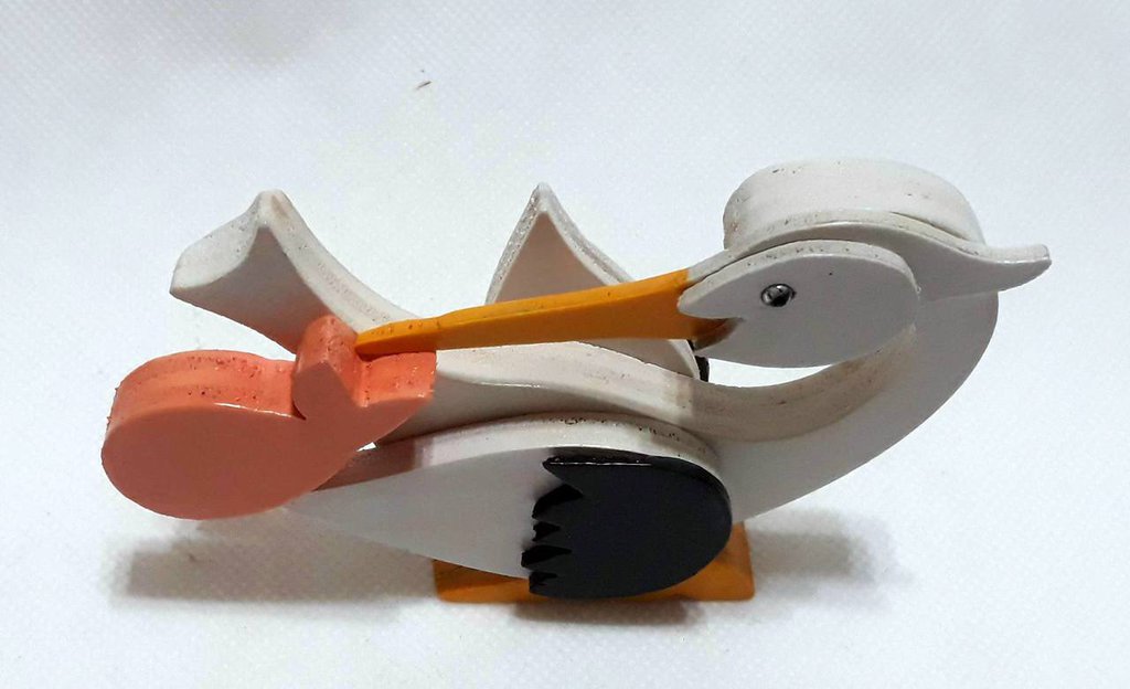 Sagoma in legno Cicogna Baby - Barone Cucito
