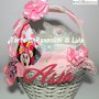 Torta di pannolini / Cesto nascita con regalini Minnie idea regalo nascita battesimo baby shower neomamma