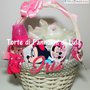 Torta di pannolini / Cesto nascita con regalini Minnie idea regalo nascita battesimo baby shower neomamma