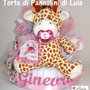 Torta di Pannolini Pampers Baby Dry + Giraffa idea regalo nascita battesimo baby shower gravidanza fiori