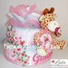 Torta di Pannolini Pampers Baby Dry + Giraffa idea regalo nascita battesimo baby shower gravidanza fiori