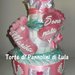 Torta di Pannolini Pampers Baby Dry Piedini impronte idea regalo nascita battesimo baby shower gravidanza fiori