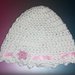 Cappellino  in cotone realizzato ad uncinetto 