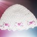 Cappellino  in cotone realizzato ad uncinetto 